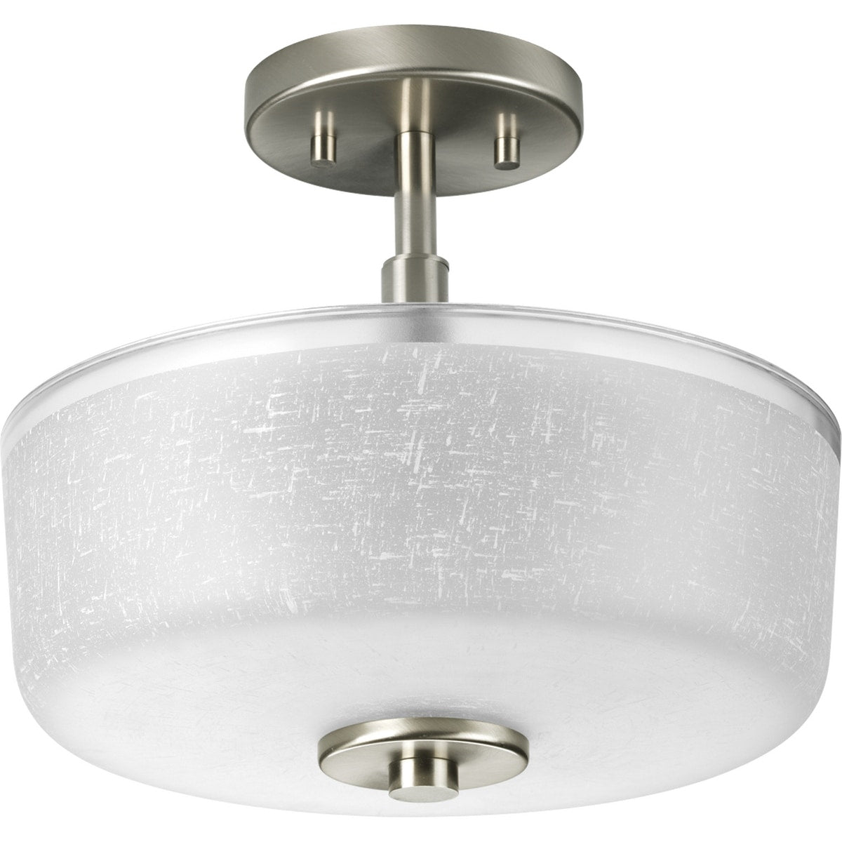 Progress Lighting Silvertone 2 Light Semi Flush Mount Fixture