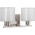 Progress Lighting Silvertone Invite Collection 2 Light Brushed Nickel Bath Light