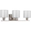 Progress Lighting Silvertone Invite Collection 3 Light Brushed Nickel Bath Light