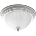 Progress Lighting White 1 Light Semi Flush Mount Fixture