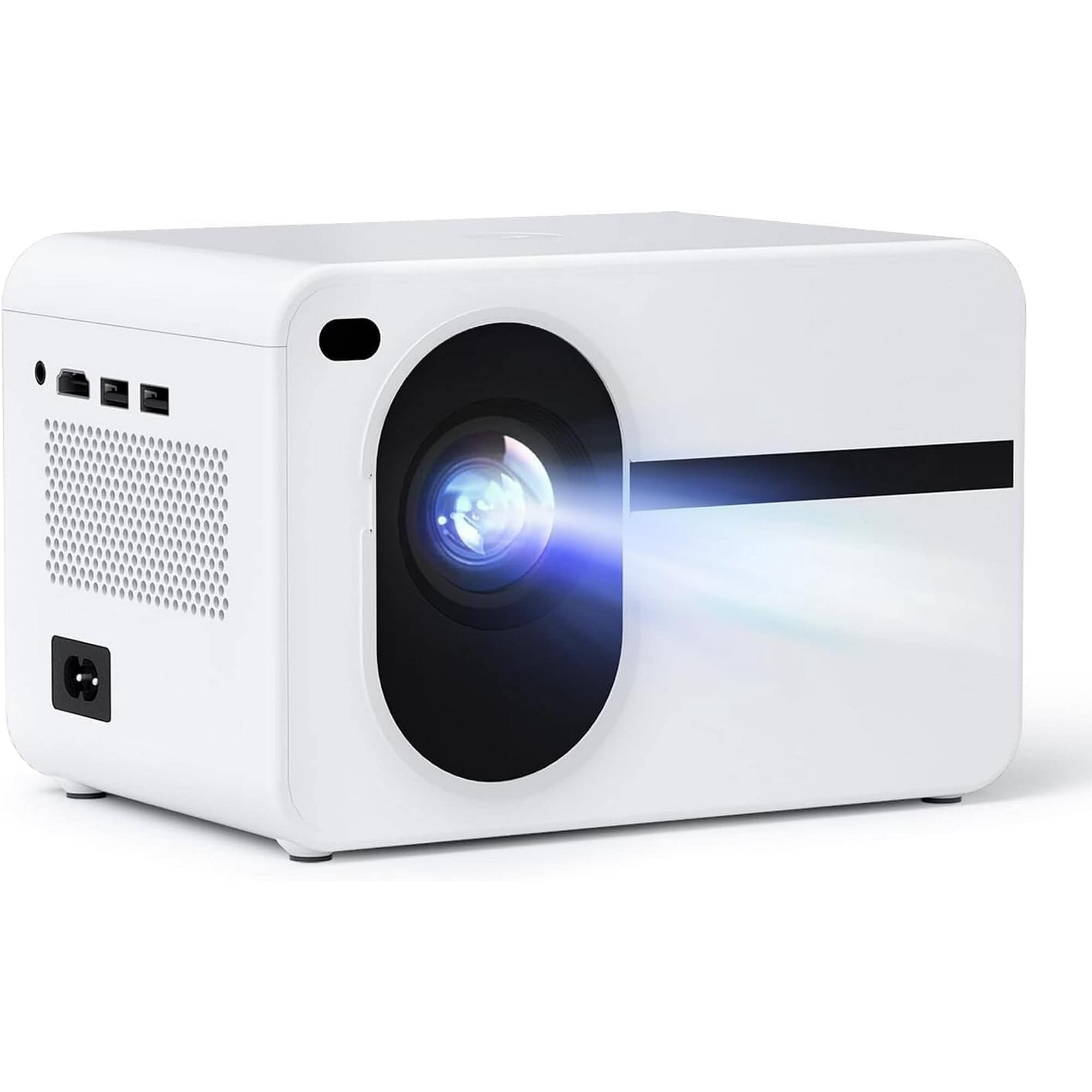 Projector With Wifi And Bluetooth Native 1080P Full Hd Projector 18000 Lumens White