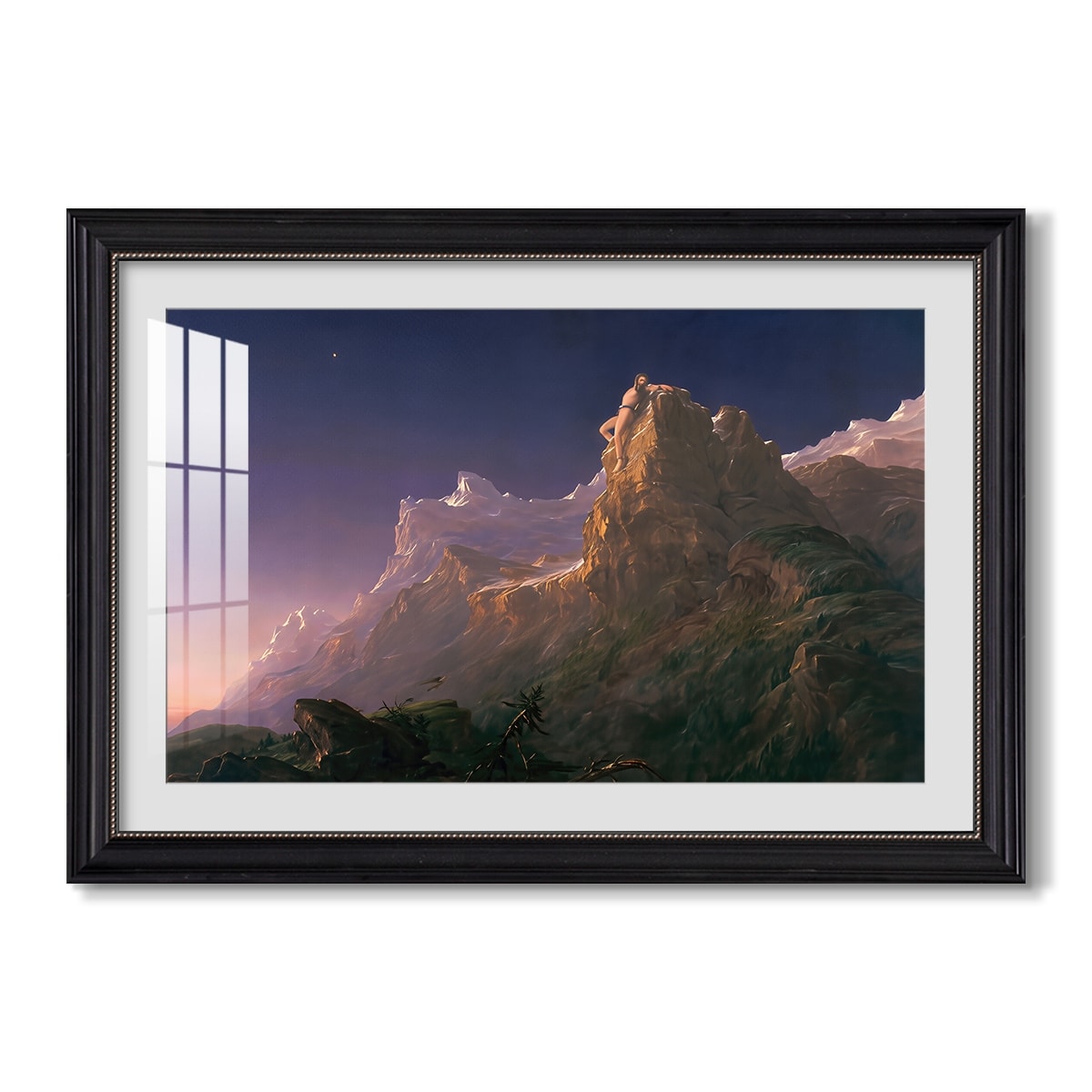 Prometheus Bound 1847 Thomas Cole Custom Framed Print