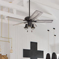The Gray Barn Chevening 52 Inch Coastal Indoor Led Ceiling Fan With Pull Chains 5 Reversible Blades