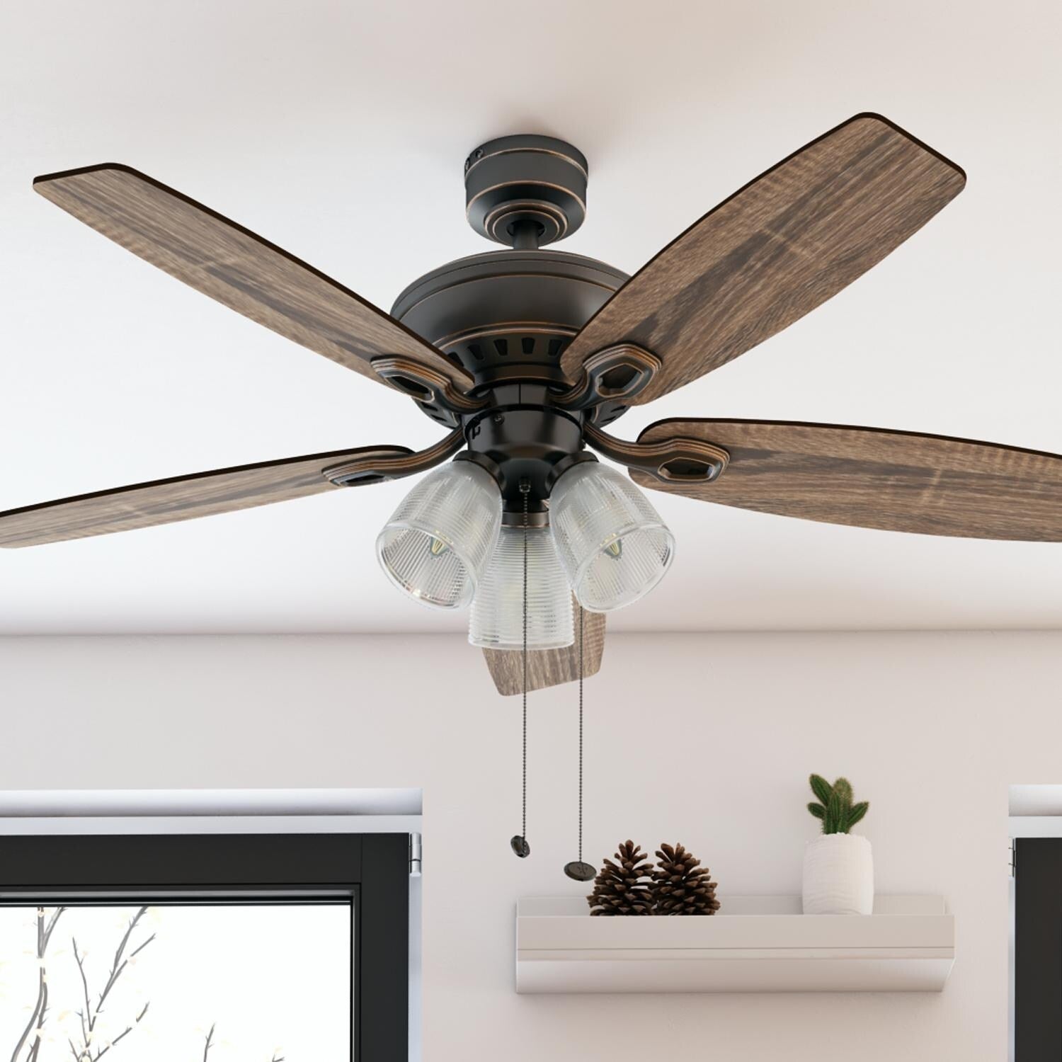 Prominence Home 52 Marston Ceiling Fan Farmhouse Oil Rubbed Bronze 52 Inch