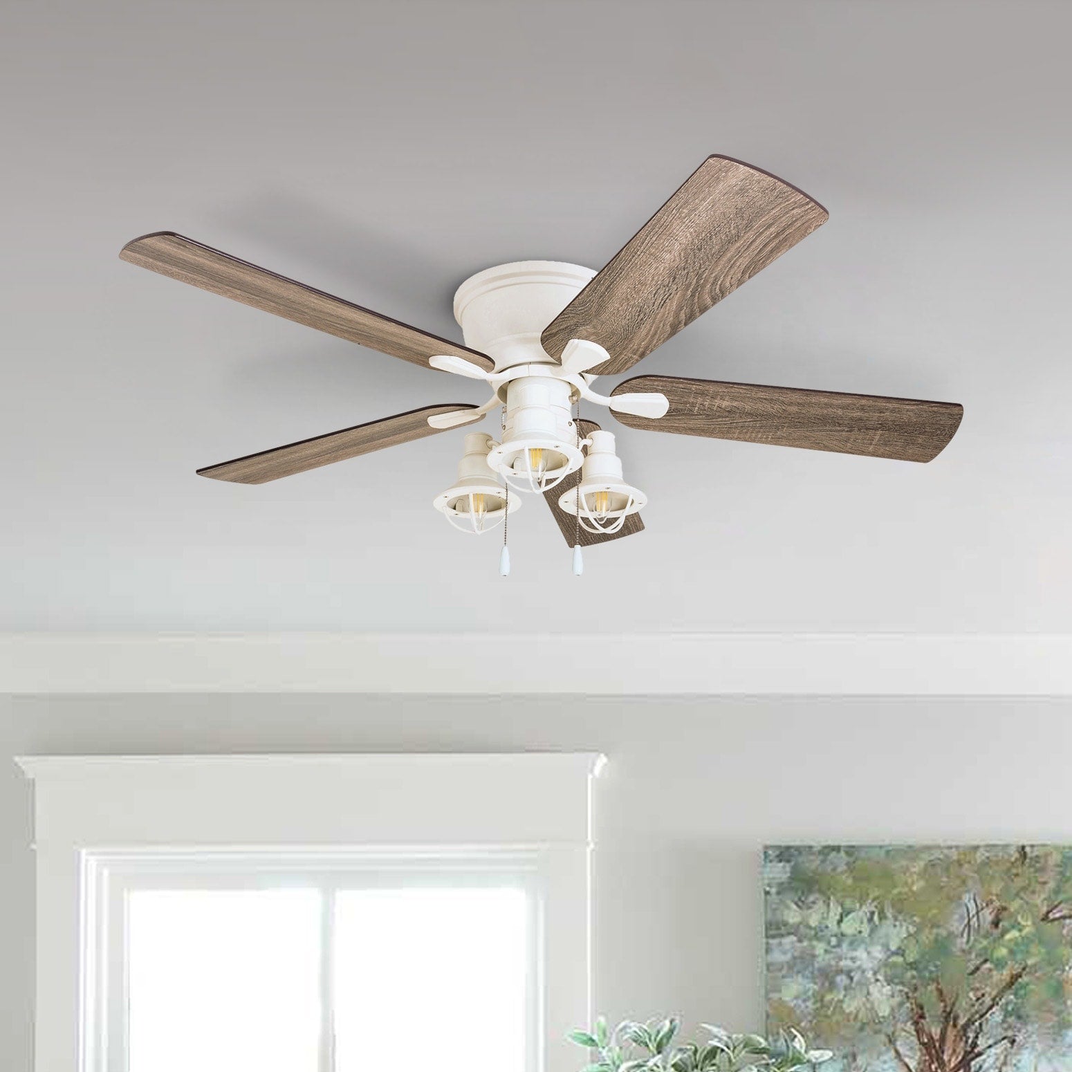 Carbon Loft Hae Joo 52 Inch Coastal Indoor Led Ceiling Fan With 5 Reversible Blades