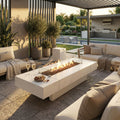 Propane Fire Pit Table Side Tank Storage Outdoor Gas Fire Table With Zinc Aluminum Top Patio Fire Pit Table