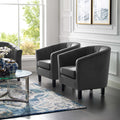 Silver Orchid Streitmann Channel Tufted Velvet Armchair Set Of 2