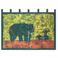 Proud African Elephant Batik Wall Hanging Ghana
