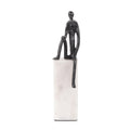 Proud Moment Sculpture On White Marble Base 8H X 8W X 8D