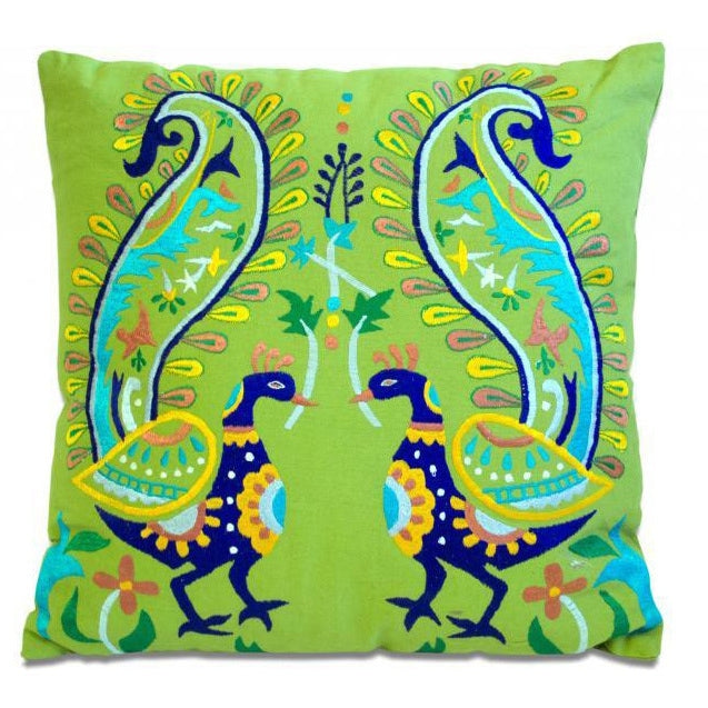 Proud Peacock 18 Inch Throw Pillow