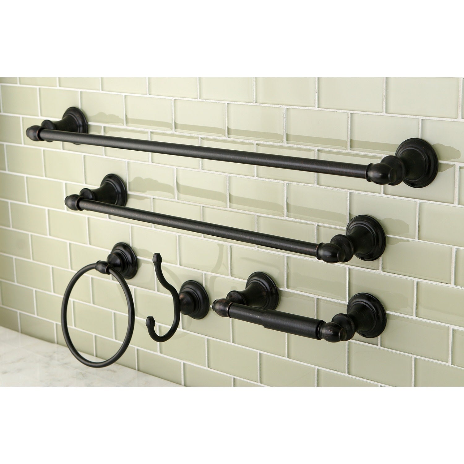 Provence 5 Piece Bathroom Accessory Set In Oil Rubbed Bronze