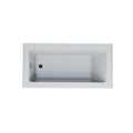 Provenza White Alcove Bathtub With Left Drain And Black Hardware