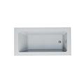 Provenza White Alcove Bathtub With Left Drain And Brushed Gold Hardware