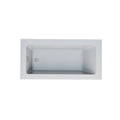Provenza White Alcove Bathtub With Left Drain And Brushed Nickel Hardware