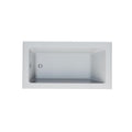 Provenza White Alcove Bathtub With Left Drain And Chrome Hardware