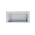 Provenza White Alcove Bathtub With Right Drain And Brushed Nickel Hardware