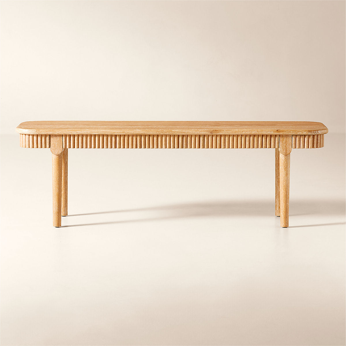 Providence 73in-103in Rectangular Cerused Oak Extendable Dining Table