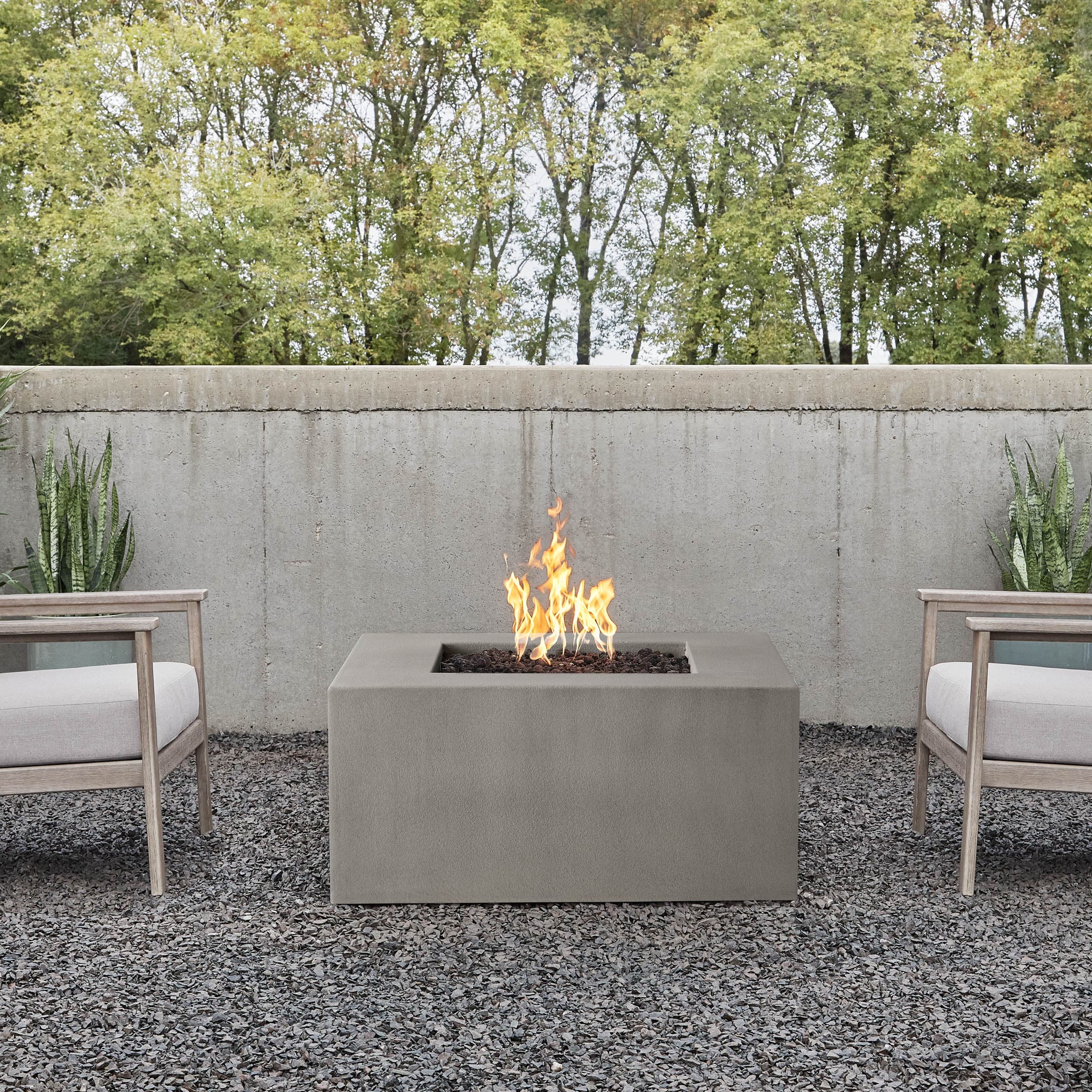 Provo Casual Square Natural Gas Fire Table In Flint By Jensen Co 40 X 40 X 19