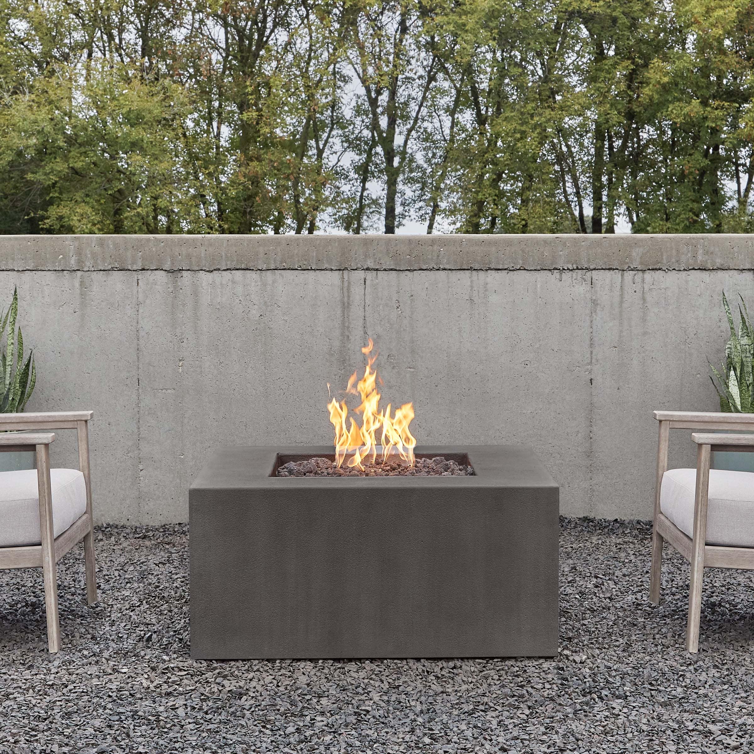 Provo Casual Square Propane Fire Table In Carbon By Jensen Co 40 X 40 X 19