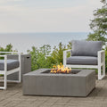 Provo Low Square Propane Fire Table In Flint By Jensen Company 40 X 40 X 11.75