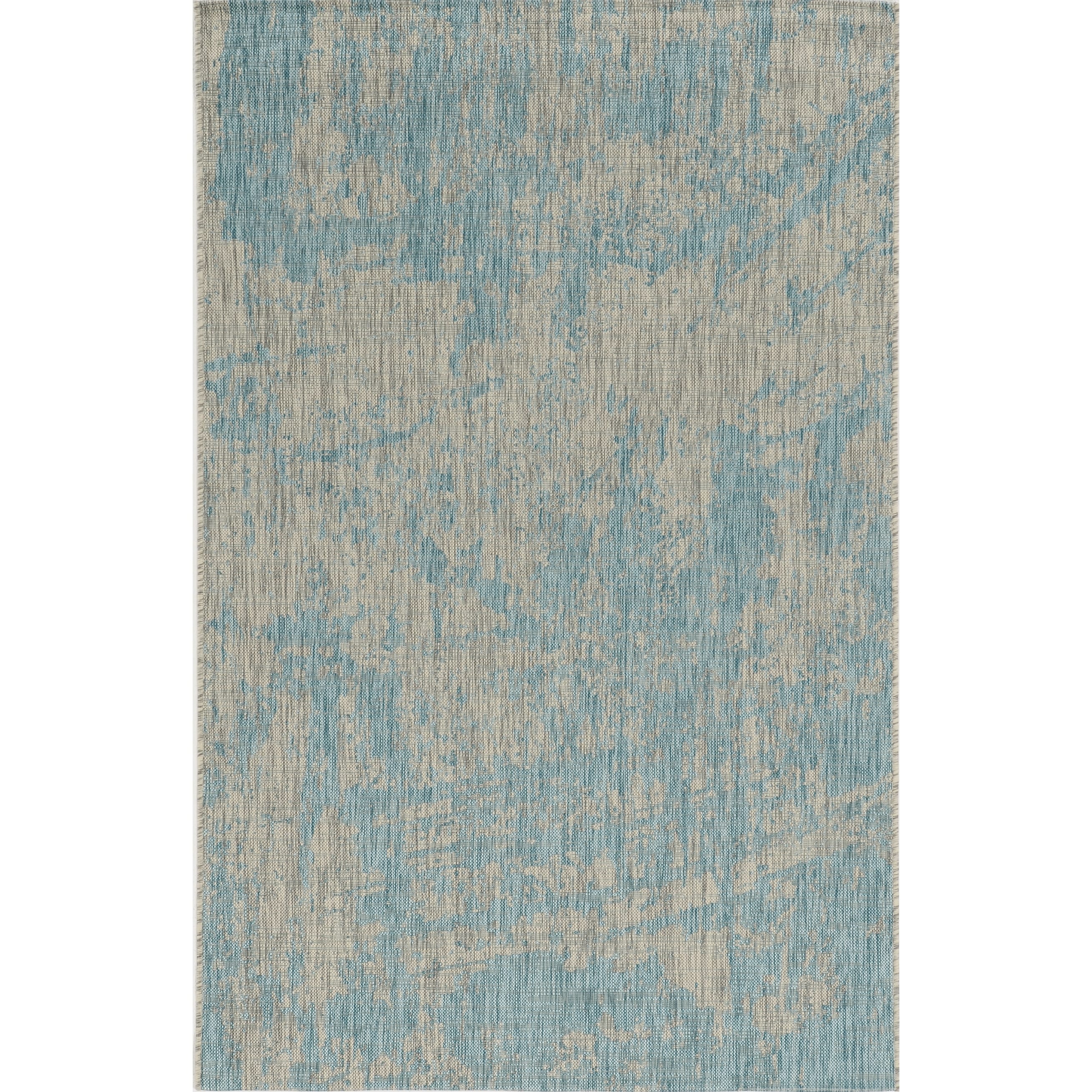 Provo Teal Strokes Area Rug