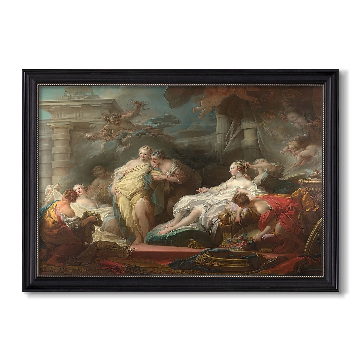 Psyche Showing Her Sisters 1753 Jean Honore Fragonard Custom Framed Canvas