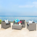 Puerta Outdoor 4 Piece Sofa Set By Christopher Knight Home