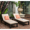 Puerta Outdoor Adjustable Pe Wicker Chaise Lounge With Cushion By Christopher Knight Home Set Of 2