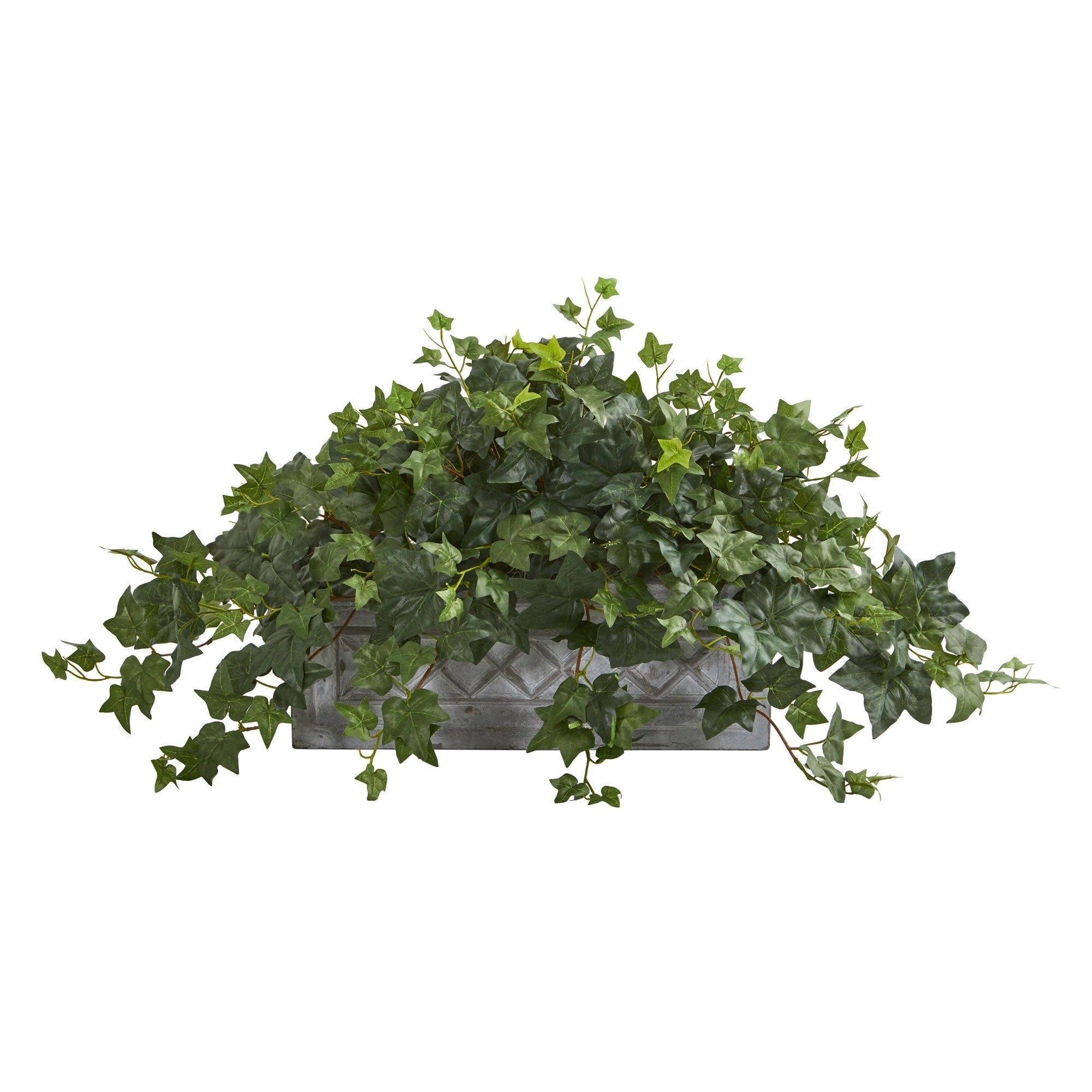 Puff Ivy Artificial Plant In Stone Planter H 20 In. W 40 In. D 12 In