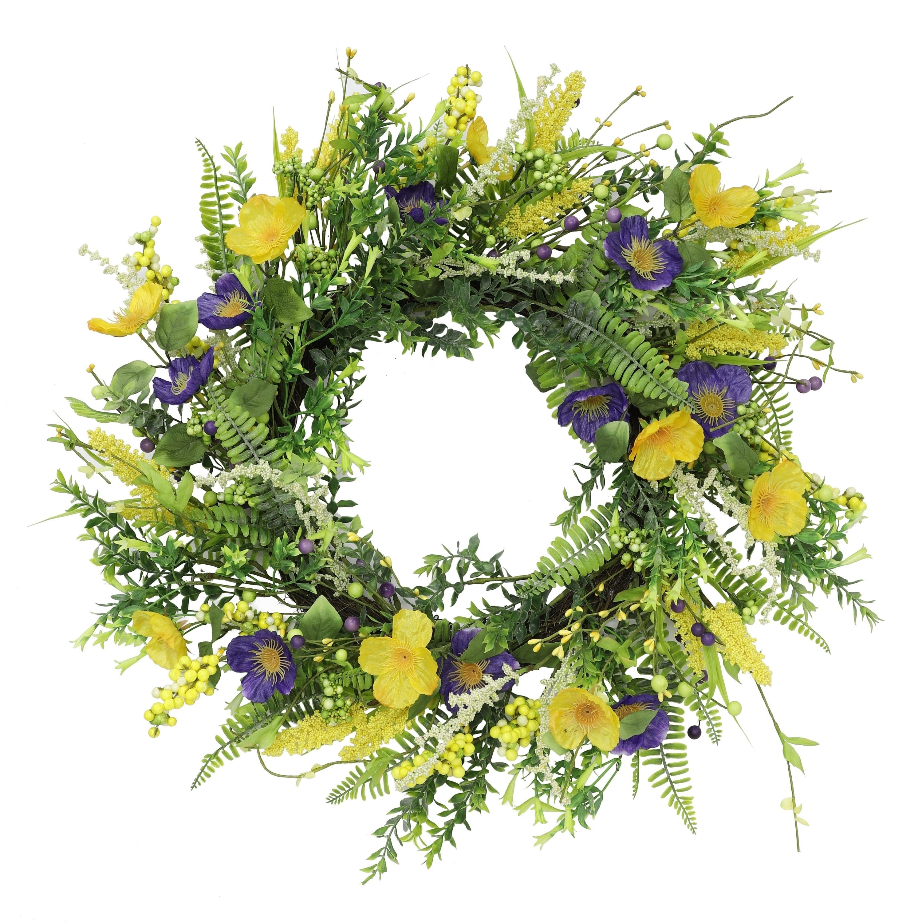 Puleo International 24 Artificial Spring Mixed Floral Wreath