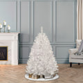 Puleo International 4.5 Ft Shiny White Northern Fir Christmas Tree With 250 Clear Lights