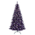 Puleo International 6.5 Pre Lit Fashion Purple Artificial Christmas Tree With 300 Ul Listed Clear Incandescent Lights 6.5