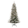 Puleo International 6.5 Pre Lit Slim Flocked Aspen Fir Artificial Christmas Tree With 450 Ul Clear Lights N A