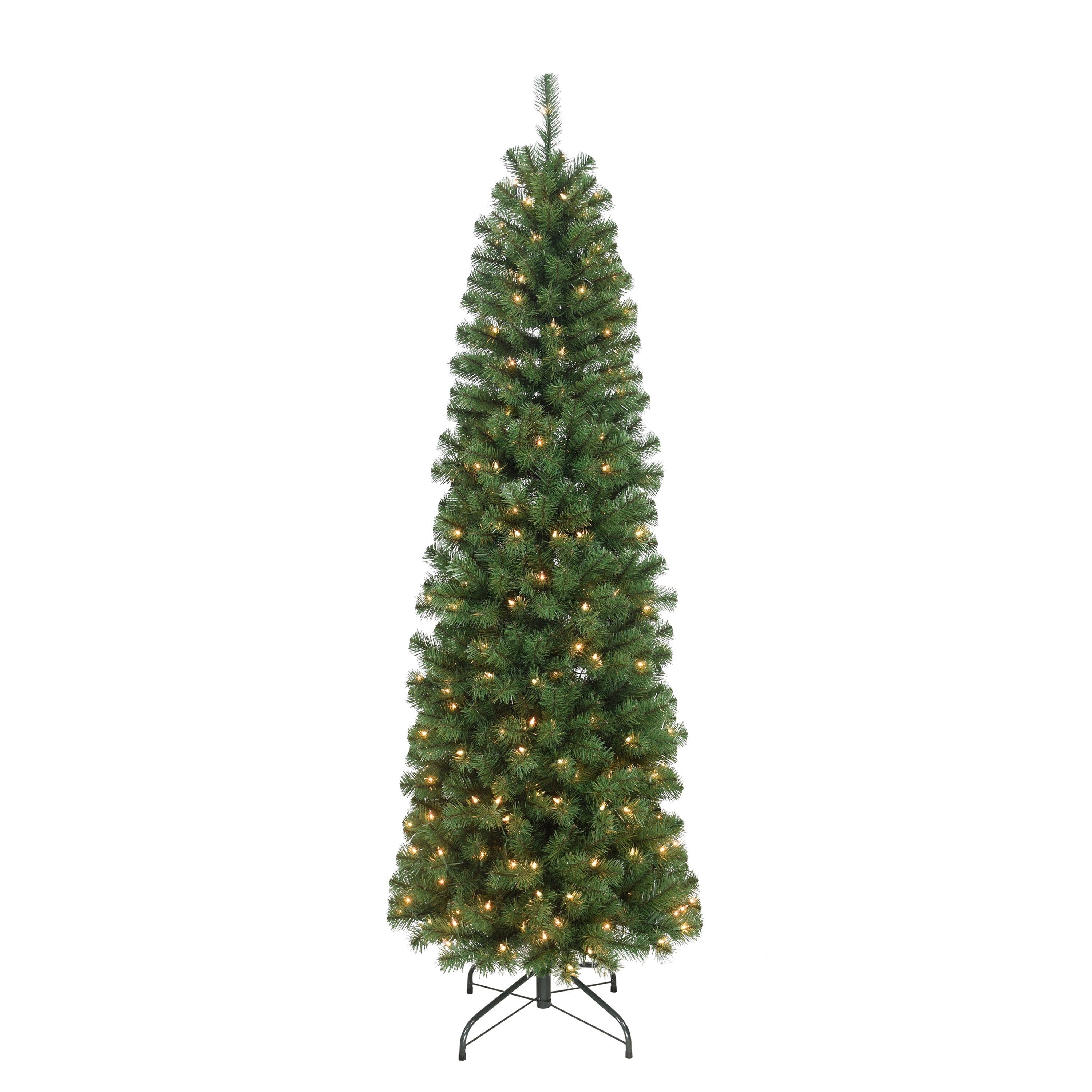 Puleo International Green Fir 7.5 Foot Artificial Christmas Tree With 350 Clear Lights