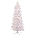 Puleo International 9 Pre Lit White Slim Fraser Fir Artificial Christmas Tree With 800 Ul Lights N A