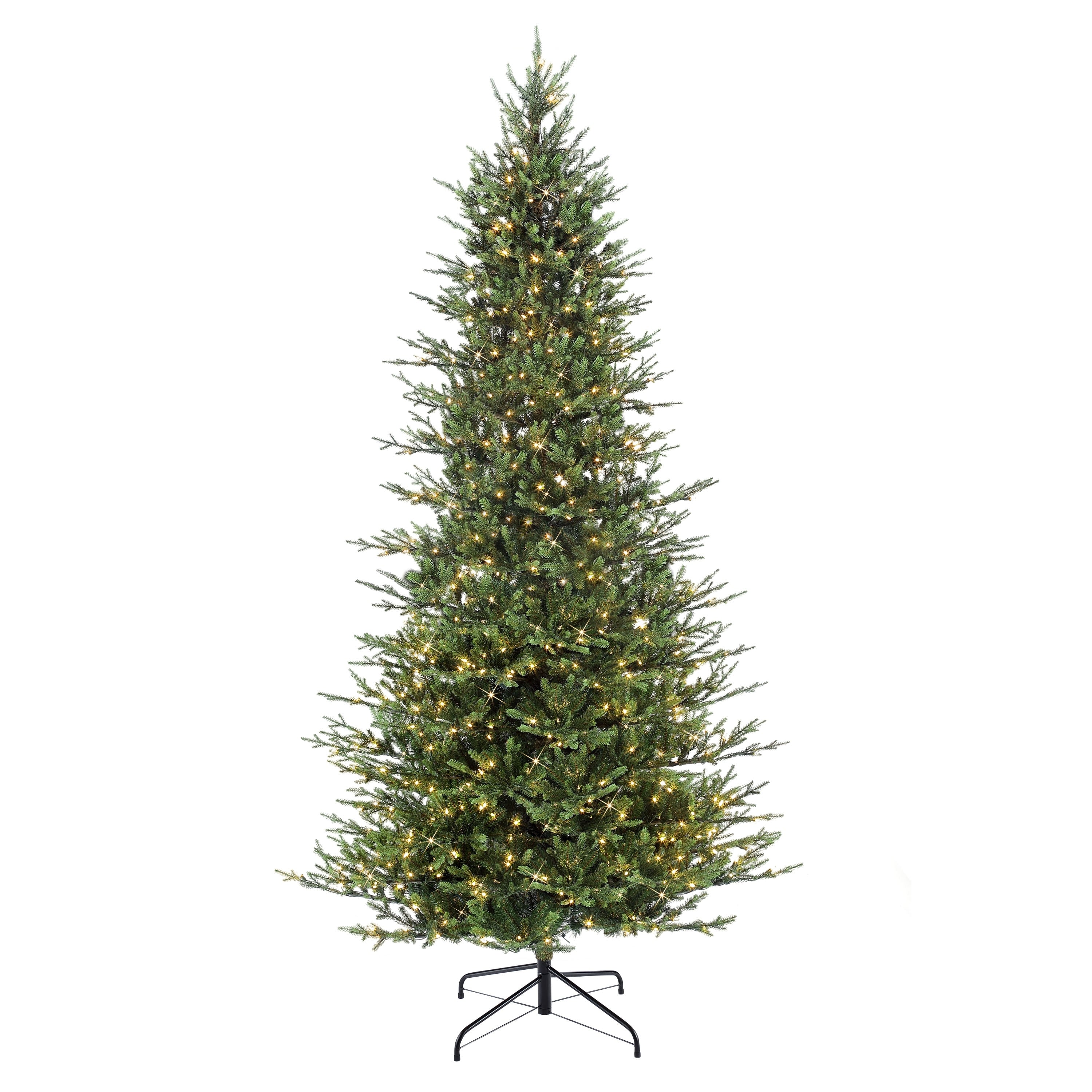 Puleo International 9 Pre Lit Slim Balsam Fir Artificial Christmas Tree With 800 Ul Clear Incandescent Lights N A