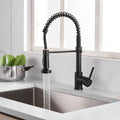 Pull Down Spray Swivel Kitchen Faucet W 1 Handle 2 Function Black