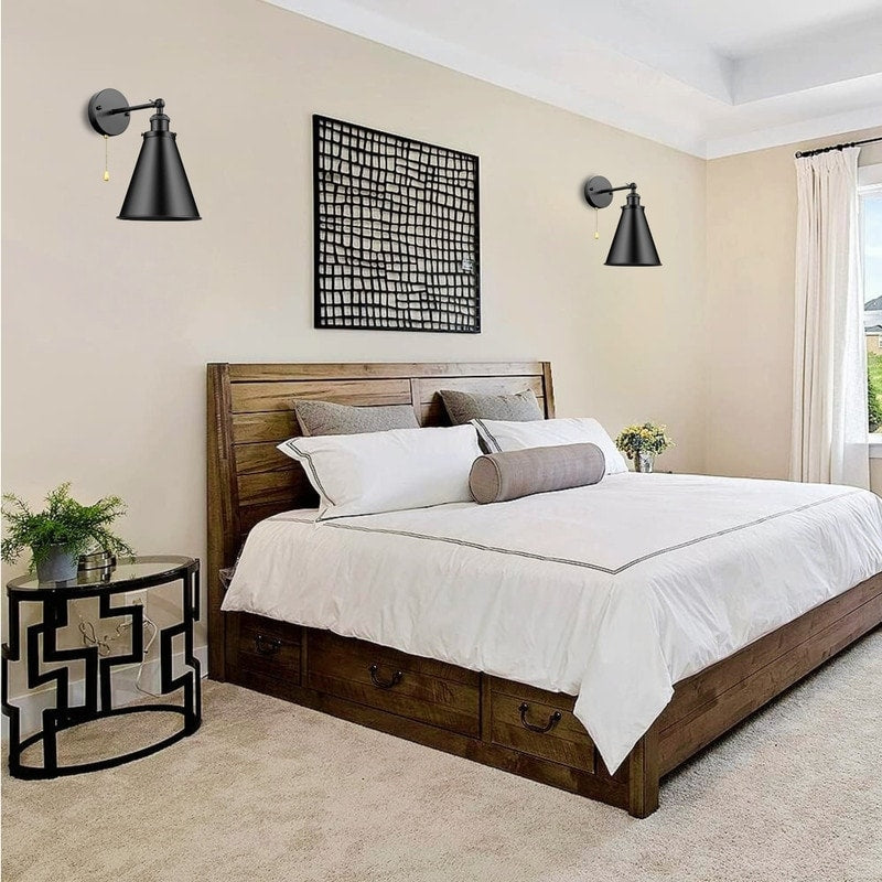 Pull Chain Wall Sconce Metal Kitchen Light Black Lights In Wall N A