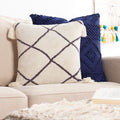 Pulvinar Cream Bohemian Tassel Feather Down Or Poly Filled 20 Inch Pillow