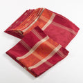 Pumpion Collection Plaid Design Dinner Napkins Set Of 12 20 X 20