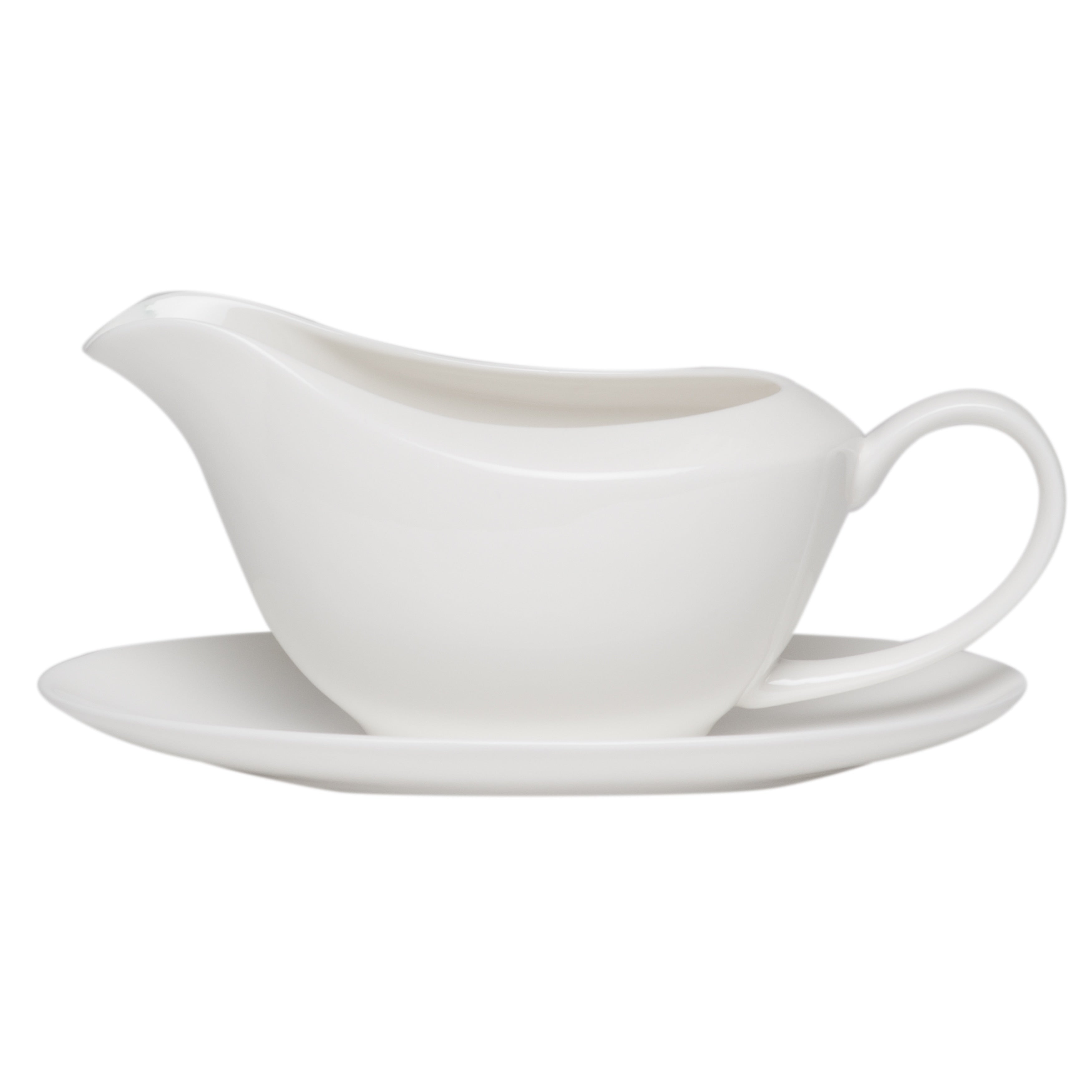Pure Vanilla Gravy Boat With Tray