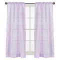 Purple Floral Rose 84In Window Treatment Curtain Panel Pair Lavender Flower Luxurious Elegant Princess Vintage Shabby Chic