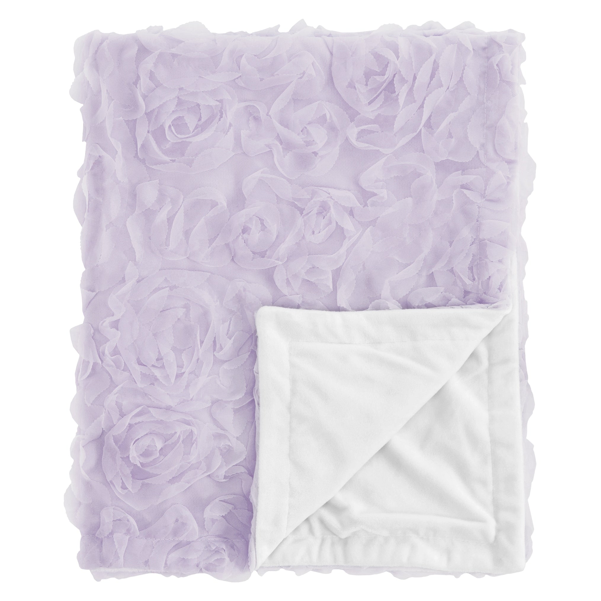 Purple Floral Rose Girl Baby Receiving Security Swaddle Blanket Lavender Flower Luxurious Elegant Princess Boho Shabby Chic