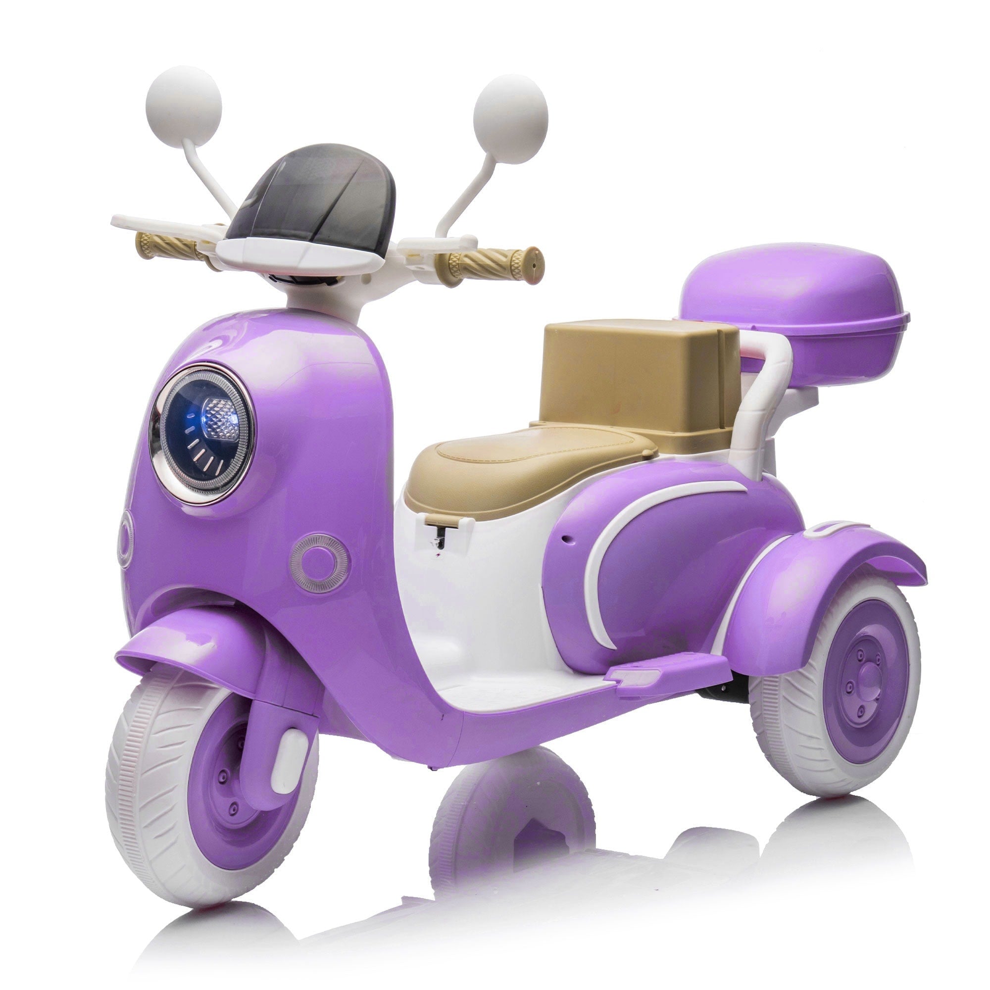 Purple Kids Electric Car Ride On Car 2 Seater Ride On Toy With Bluetooth Music