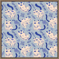 Purrcelin Cats By Carrie Cantwell Framed Canvas Wall Art