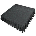 Puzzle Exercise Mat High Density Rubber Interlocking Gym Tiles Blue Dots