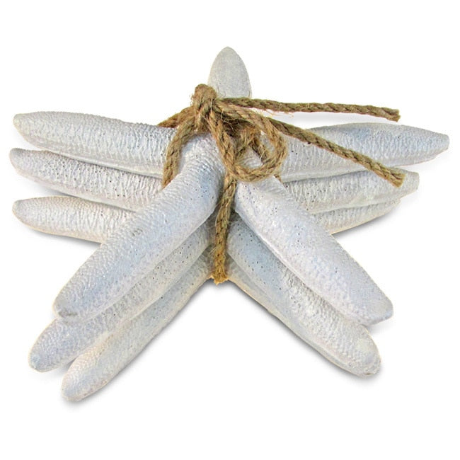 Puzzled Nautical Decor Collection White Resin Starfish