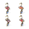 Puzzled Flamingo Rockstone Refrigerator Magnet Set Of 4