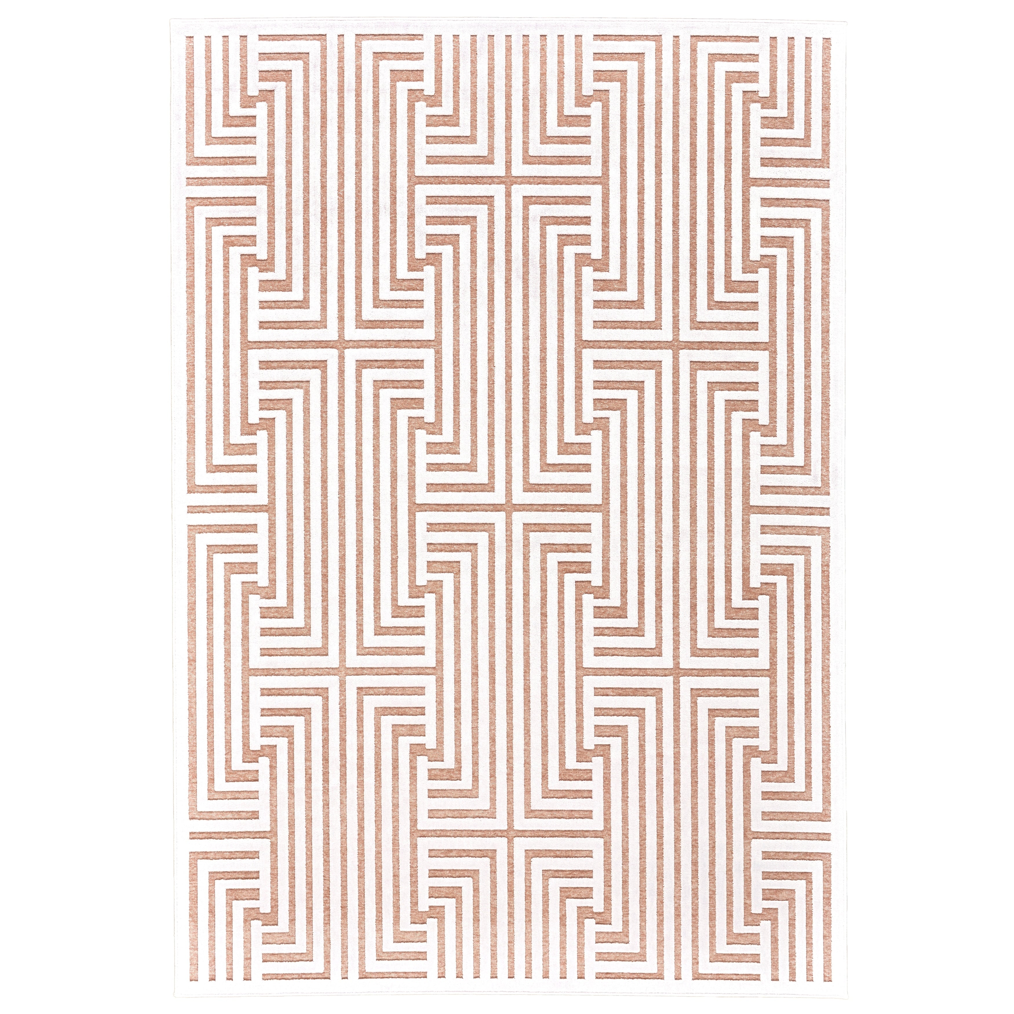 Grand Bazaar Qazi Blush White Wool Rug 76 X 106