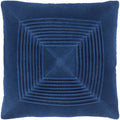 Quadratum Velvet Navy Throw Pillow Cover 22 Inch